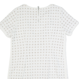 MINT VELVET Womens Day Dress White Lace Short Sleeve Knee Length UK 18