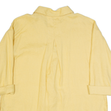 FAT FACE Womens Shirt Dress Yellow Linen Long Sleeve Short UK 10