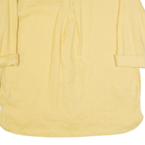 FAT FACE Womens Shirt Dress Yellow Linen Long Sleeve Short UK 10