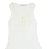 REISS Womens Day Dress White Sleeveless Knee Length S