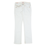 TRUE RELIGION Petite Billy Womens Jeans White Slim Straight W26 L30