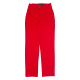 VERSACE Womens Trousers Red Regular Straight W24 L30