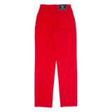 VERSACE Womens Trousers Red Regular Straight W24 L30