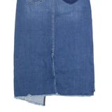 LEE Womens Straight Skirt Blue Long Denim XS