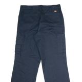 DICKIES Workwear Cargo Mens Trousers Blue Regular Straight W34 L32