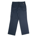 DICKIES Workwear Cargo Mens Trousers Blue Regular Straight W34 L32