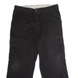 DICKIES Workwear Cargo Mens Trousers Black Regular Straight W36 L28