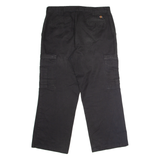 DICKIES Workwear Cargo Mens Trousers Black Regular Straight W36 L28