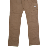 DICKIES Workwear Mens Twill Trousers Brown Regular Skinny W30 L31