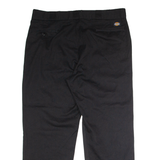 DICKIES Workwear Mens Twill Trousers Black Regular Straight W38 L28