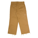 DICKIES Workwear Mens Twill Trousers Brown Loose Straight W30 L27