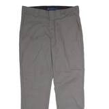 DICKIES Flex Workwear Mens Trousers Grey Slim Tapered W34 L32
