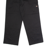 DICKIES Workwear Mens Twill Trousers Black Loose Straight W38 L30