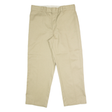 DICKIES Workwear Mens Twill Trousers Beige Regular Straight W36 L29