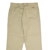 DICKIES Workwear Mens Twill Trousers Beige Regular Straight W36 L29