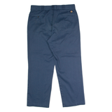DICKIES Workwear Mens Twill Trousers Blue Regular Straight W38 L30
