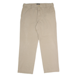 NAUTICA Chino Mens Twill Trousers Beige Regular Straight W38 L32