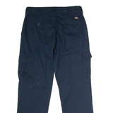 DICKIES Workwear Cargo Mens Trousers Blue Regular Straight W32 L32