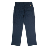 DICKIES Workwear Cargo Mens Trousers Blue Regular Straight W32 L32