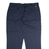 DICKIES Workwear Cargo Mens Twill Trousers Blue Regular Straight W46 L34