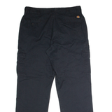 DICKIES Workwear Cargo Mens Trousers Black Regular Straight W36 L32