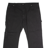 DICKIES Workwear Carpenter Mens Canvas Trousers Black Regular Straight W40 L30