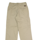 DICKIES Flex Workwear Cargo Mens Trousers Beige Regular Straight W30 L32