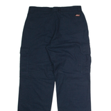 DICKIES Workwear Cargo Mens Trousers Blue Regular Straight W32 L32