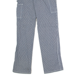 DICKIES Hickory Striped Workwear Carpenter Womens Twill Trousers Blue Straight W25 L30