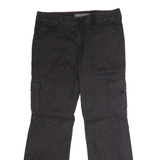 DICKIES Workwear Cargo Womens Twill Trousers Black Relaxed Straight W34 L30