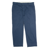 DICKIES Workwear Mens Twill Trousers Blue Regular Straight W40 L30