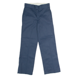 DICKIES Workwear Mens Twill Trousers Blue Regular Straight W26 L28