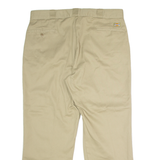 DICKIES Workwear Mens Twill Trousers Beige Regular Straight W40 L30