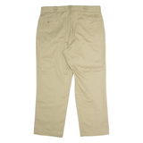 DICKIES Workwear Mens Twill Trousers Beige Regular Straight W40 L30