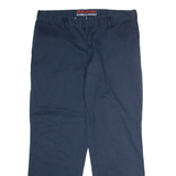 DICKIES Flex Workwear Mens Trousers Blue Regular Straight W36 L30