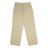 DICKIES Workwear Cargo Mens Twill Trousers Beige Regular Straight W30 L32