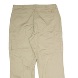 DICKIES Workwear Cargo Mens Twill Trousers Beige Regular Straight W40 L30