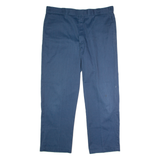 DICKIES Workwear Mens Twill Trousers Blue Regular Straight W42 L32