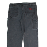 DICKIES Workwear Carpenter Mens Canvas Trousers Black Regular Straight W40 L32