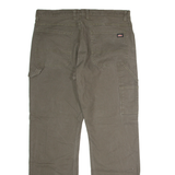 DICKIES Workwear Carpenter Mens Canvas Trousers Grey Regular Straight W38 L32