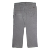 DICKIES Flex Workwear Carpenter Mens Canvas Trousers Grey Straight W40 L30