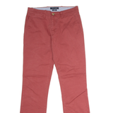 TOMMY HILFIGER Chino Mens Twill Trousers Red Regular Straight W28 L32