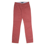 TOMMY HILFIGER Chino Mens Twill Trousers Red Regular Straight W28 L32