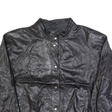 Womens Jacket Black Leather 90s L