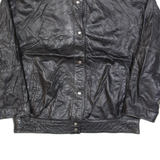 Womens Jacket Black Leather 90s L