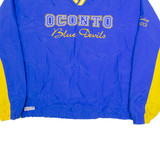 GAME SPORTSWEAR Oconto Blue Devils Mens Pullover Jacket Blue 90s USA L