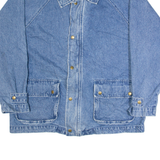 RUFF HEWN Mens Denim Jacket Blue 90s L