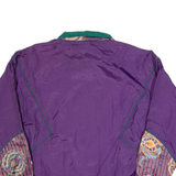 LAURA KATHERINE Womens Shell Jacket Purple 90s Crazy Pattern M