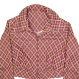 Cropped Womens Jacket Red 90s Check S