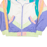 CLIPPER BAY Womens Shell Jacket Cream 90s Colourblock M